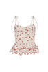 Top Rosita Peplum Ivory Red